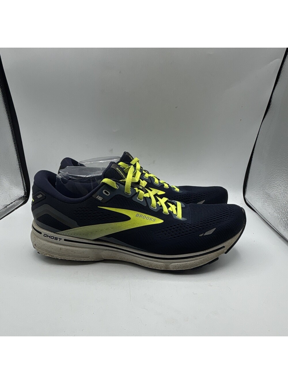 Brooks Ghost 15 Men's Running Shoes US 11 D BlueYellow Breathable Mesh no insole
